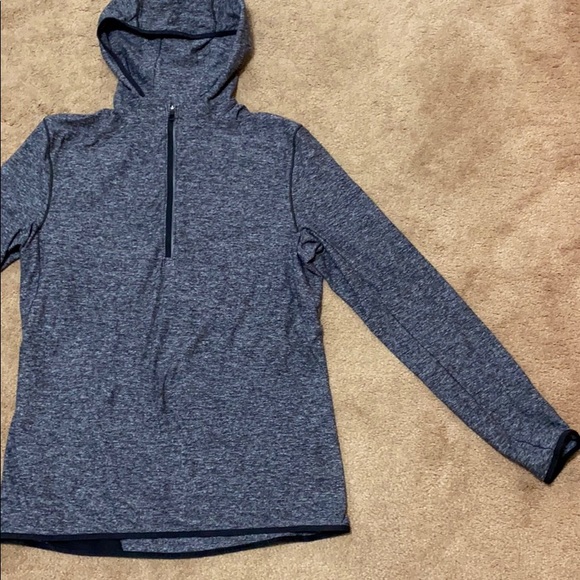 Lululemon Heathered Black Surge Warm 1/2 Zip Hoodie - Picture 8 of 16
